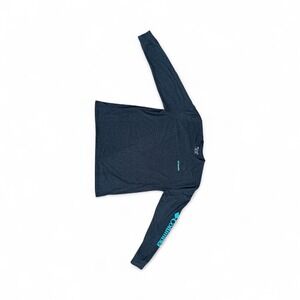 Columbia Men's Long Sleeve T-Shirt Heathered Gray Blue Logo Outdoor Size XXL